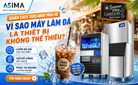 Quán Cafe Take-away Mùa Hè: Vì Sao Máy Làm Đá Là Thiết Bị Không Thể Thiếu?