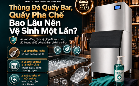 Thùng đá quầy bar, quầy pha chế bao lâu nên vệ sinh?