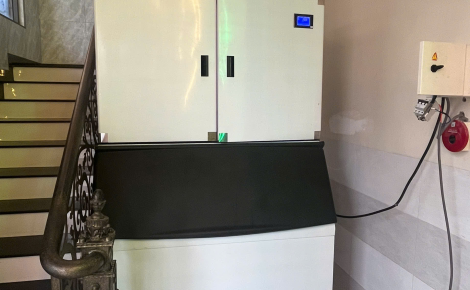 Bàn giao máy làm đá bia 500kg cho Ẩm thực Sinh thái 797
