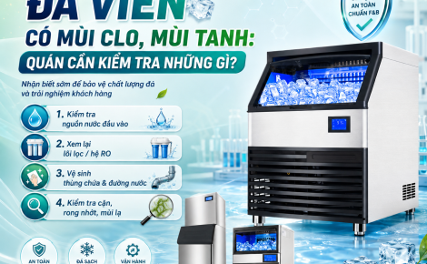 Đá viên có mùi clo, mùi tanh: Quán cần kiểm tra gì?