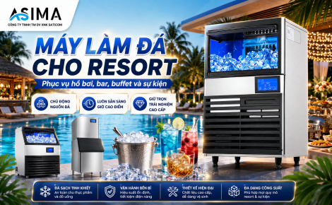Máy làm đá cho resort: Hồ bơi, bar, buffet, sự kiện