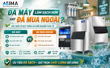 Đá máy làm sạch hơn hay Đá mua ngoài sạch hơn? Góc nhìn từ quy trình và kiểm nghiệm thực tế