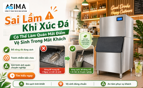 Sai lầm khi xúc đá khiến quán mất điểm vệ sinh