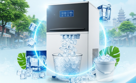 Máy Làm Đá Biên Hòa ASIMA – Giải Pháp Đá Viên Sạch, Giao Lắp Tận Nơi, Bảo Hành 24 Tháng