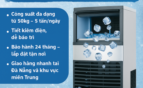 Máy Làm Đá Đà Nẵng – Giải Pháp Tiết Kiệm, Hiệu Quả Cho Mọi Mô Hình Kinh Doanh