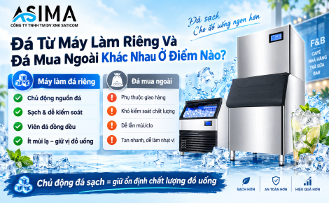 Đá máy làm riêng và đá mua ngoài khác gì?