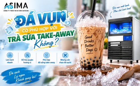 Đá vụn có phù hợp với trà sữa take-away không?