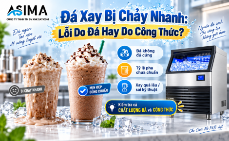 Đá xay bị chảy nhanh: Lỗi do đá hay do công thức?