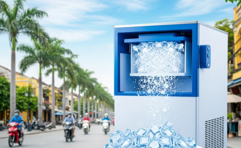 Máy làm đá Dĩ An | Giá Tốt – Đá Sạch 100% – Lắp Đặt Tận Nơi