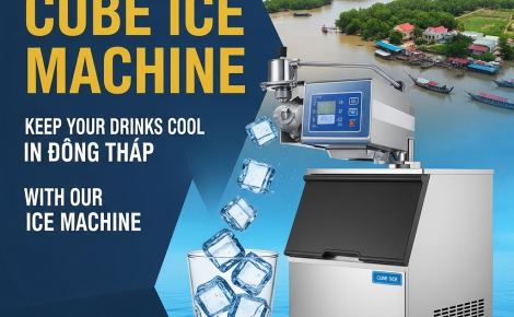 Máy Làm Đá Đồng Tháp – Giải Pháp Sản Xuất Đá Sạch Chủ Động Cho Mọi Mô Hình Kinh Doanh