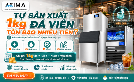 Tự sản xuất 1kg đá viên tốn bao nhiêu tiền?