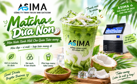 Matcha dừa non: Món nước xanh mát cho quán take-away