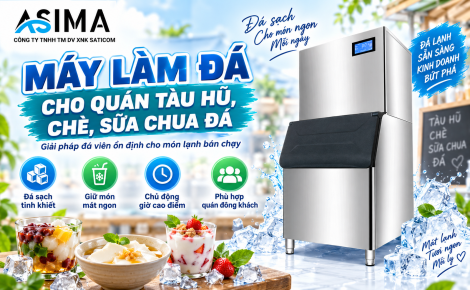 Máy làm đá cho quán tàu hũ, chè, sữa chua đá
