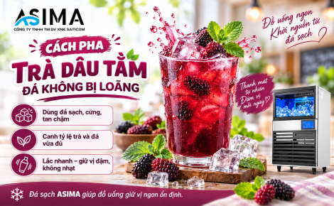 Cách pha trà dâu tằm đá không bị loãng