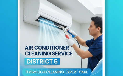 Vệ Sinh Máy Lạnh Quận 5 – Dịch Vụ Tận Nhà Nhanh Gọn, Không Bẩn Nhà