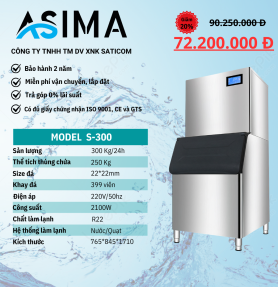 Máy làm đá viên 300kg ASIMA MODEL S-300